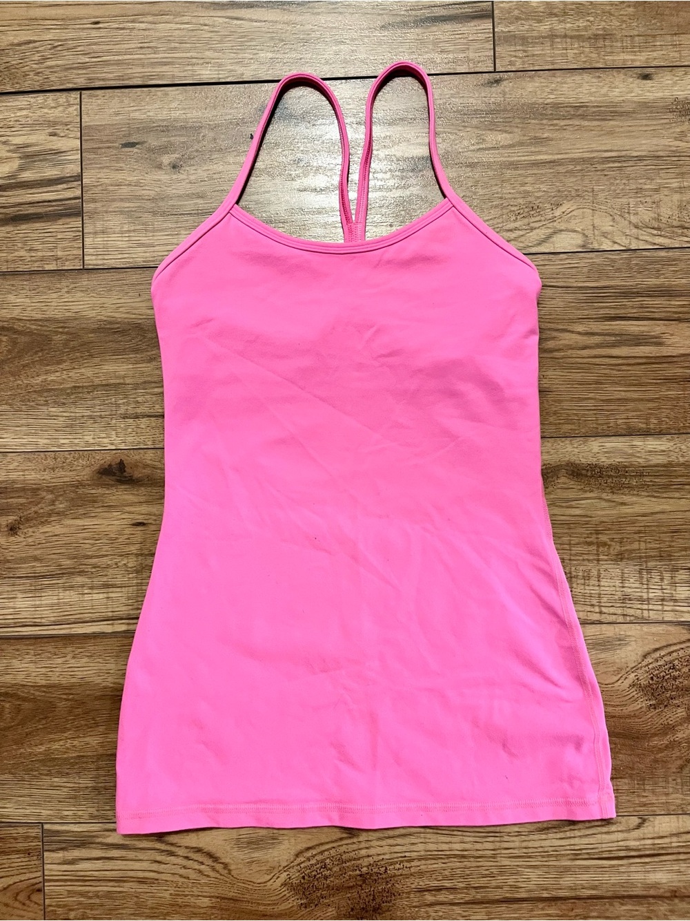 Lululemon Power Y Tank Top Built In Shelf Bra Hot Pink Size 4